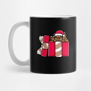 Cute Cinnamon Ball Python in Christmas Gift Mug